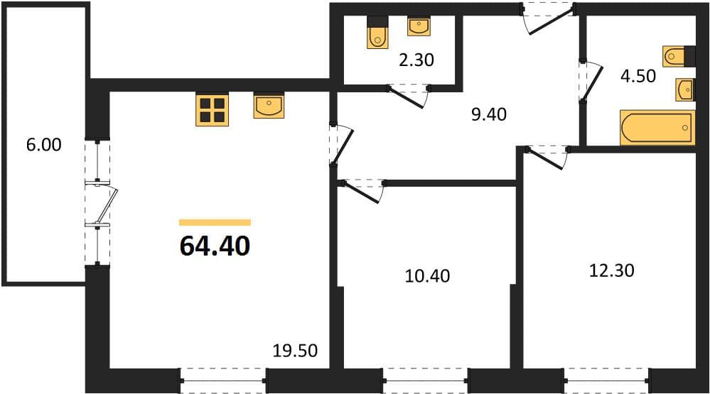 2-Bedroom Apartment in Neskuchny Sad, Sochi