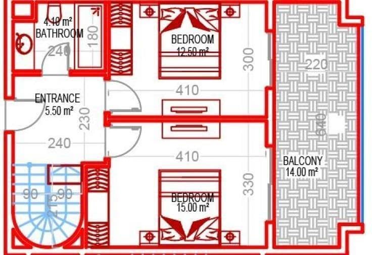 Пентхаус в Алании, Турция, 104 м²