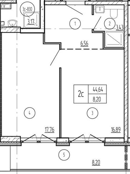 1-Bedroom Apartment in Luchy, Anapa