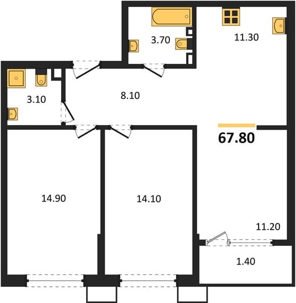 2-Bedroom Apartment in Porto-Novo, Tsemdolina, Novorossiysk