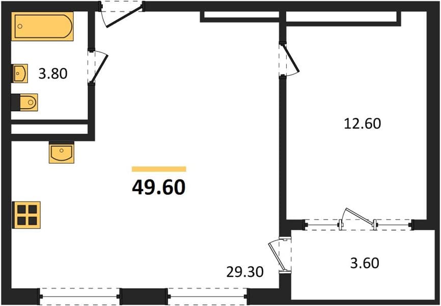 1-Bedroom Apartment with Mountain and Sea Views in Sochi