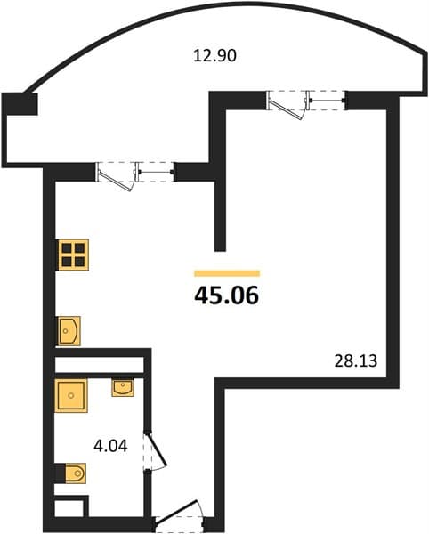 Studio Apartment in Marine Garden Sochi 4* Hotels and Resort, Sochi