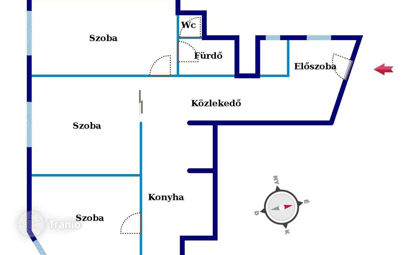 3-комнатная квартира 77 м² в Районе V (Белварош-Липотвароше), Венгрия, фото 5