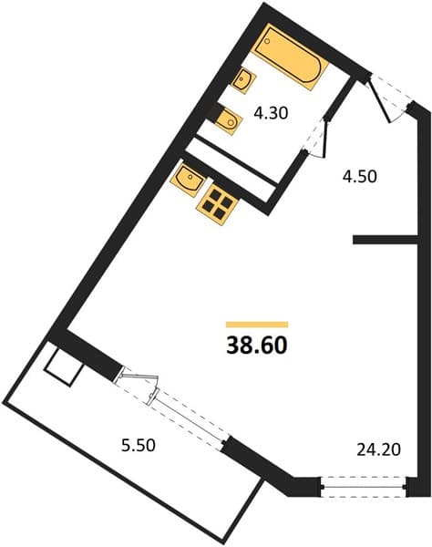 Studio Apartment in Gostinichnyy Kompleks More Tut, Golubitskaya