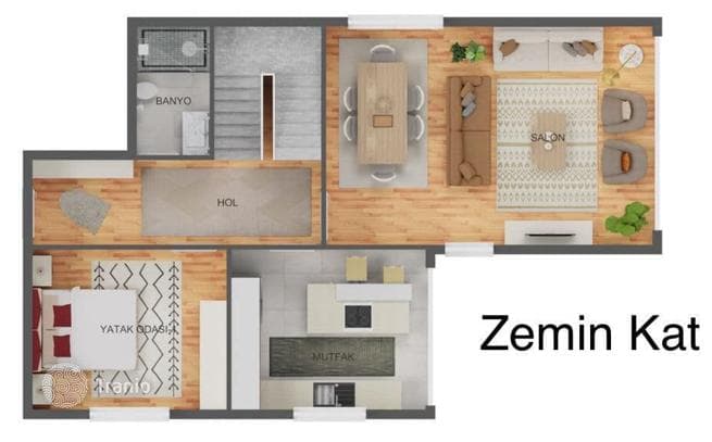 3-Bedroom Villa Under Construction in Dosemealti, Antalya