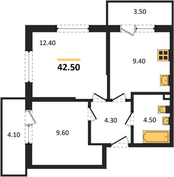 1-Bedroom Apartment in Lestoria, Sochi