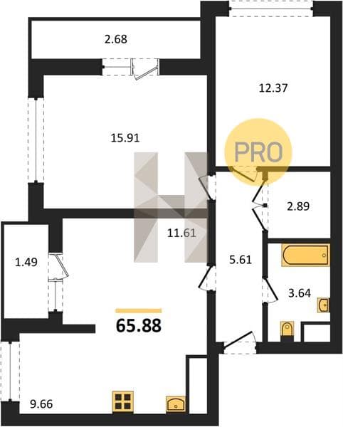 2-Bedroom Apartment in Oxygen Residential Complex, Sochi
