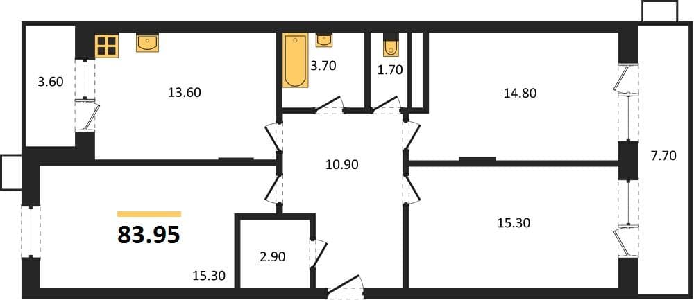 2-Bedroom Apartment in Lermontov, Taman