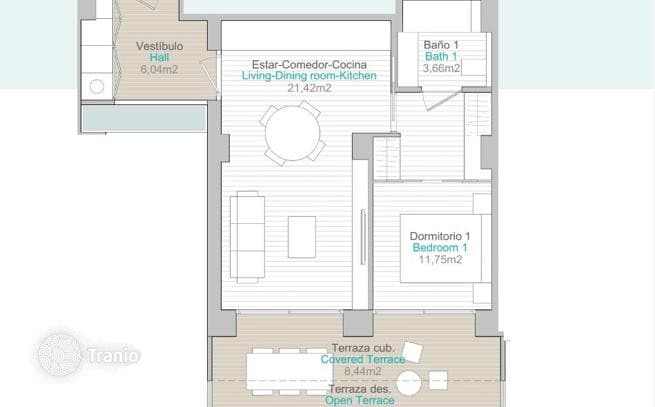 1-комнатная квартира 67 м² в Кальпе, Испания, фото 3