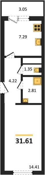 Studio Apartment in Botanica Hills, Nebug