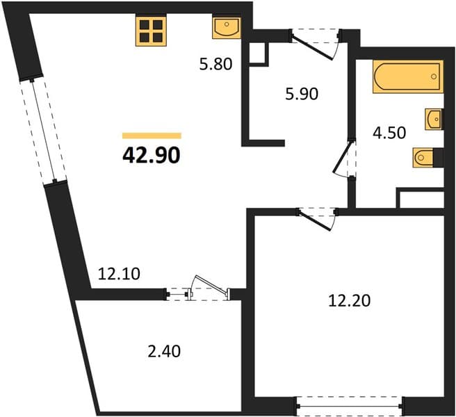 Studio Apartment in Khozyain Morey, Supsekh