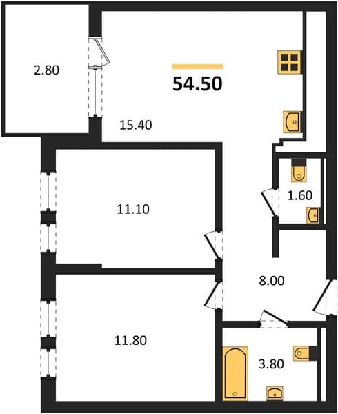 1-Bedroom Apartment in Barsa, Novorossiysk