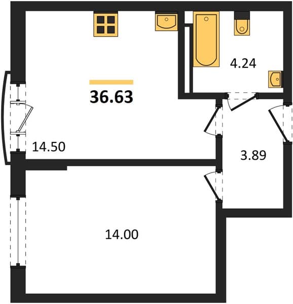 1-Bedroom Apartment in Svetsky Les, Sochi