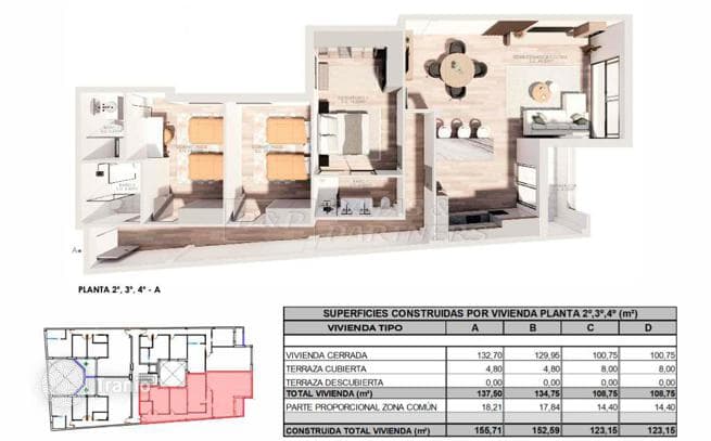3-комнатная квартира 108 м² в Ориуэле, Испания, фото 5