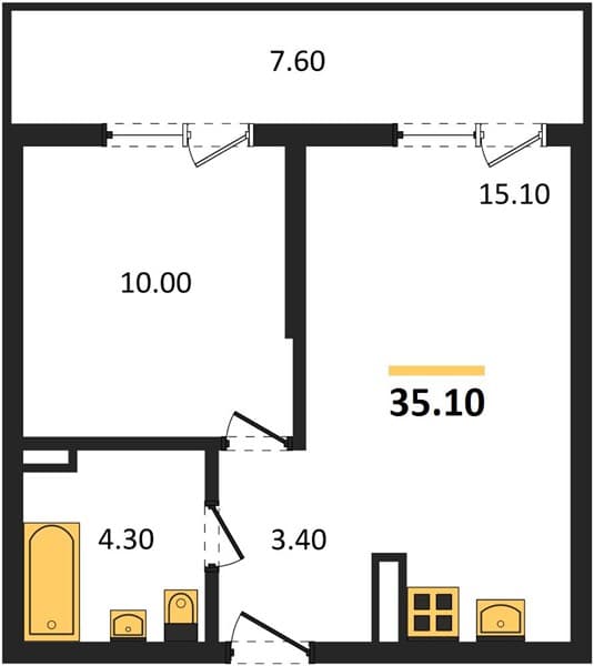Studio Apartment in Lestoriya, Sochi