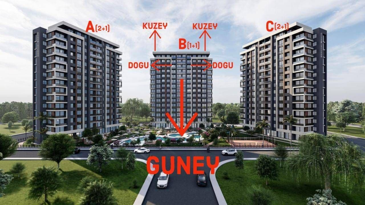 Апартаменты в Мерсине, Турция, 84 м²