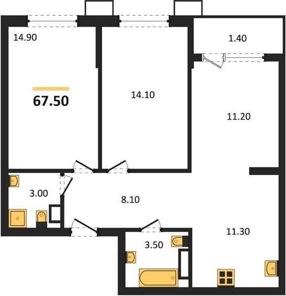 2-Bedroom Apartment in Porto-Novo, Tsemdolina