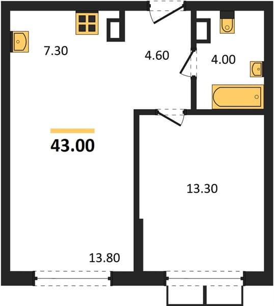 1-Bedroom Apartment in Porto-Novo, Tsemdolina