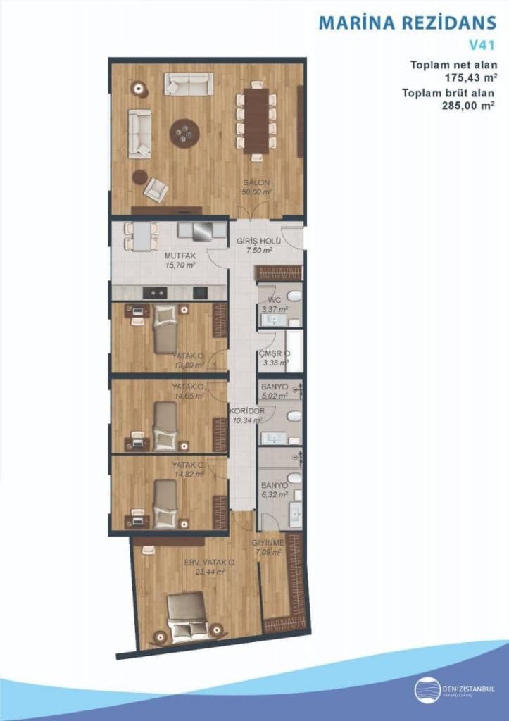 Апартаменты в Стамбуле, Турция, 245.8 м², фото 4