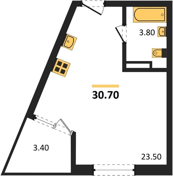 Studio Apartment in Neskuchny Sad, Sochi