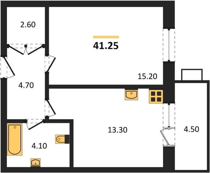 Studio Apartment in Lermontov Residential Complex, Taman