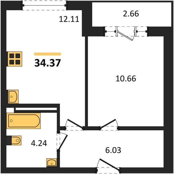 Studio Apartment in Svetsky Les, Sochi