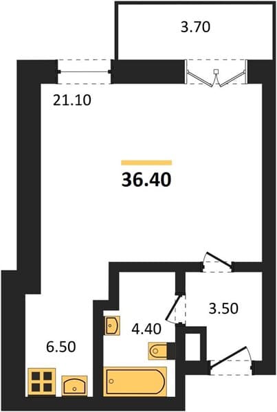 Studio Apartment in Letny Residential Complex, Sochi