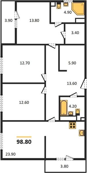 3-Bedroom Apartment with City View in Novorossiysk