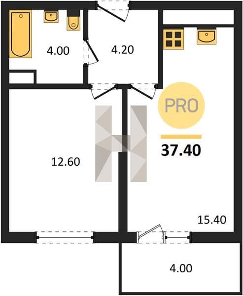 1-Bedroom Apartment with Sea Access in Novorossiysk