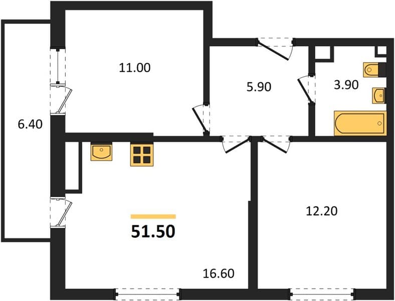 2-Bedroom Apartment in Lestoriya, Sochi