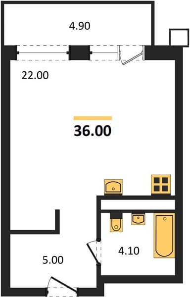 Studio Apartment in Gostinichny Complex More Tut, Golubitskaya