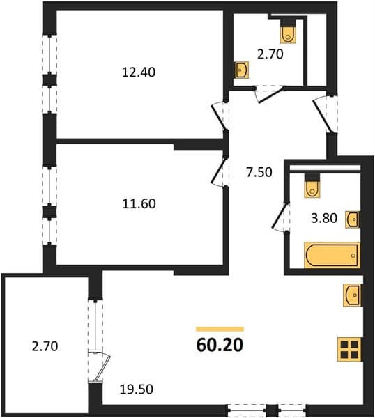 2-Bedroom Apartment with Sea View in Novorossiysk