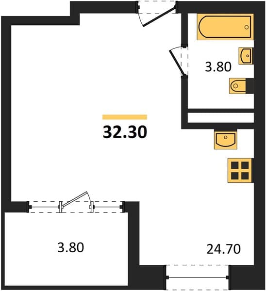 Studio Apartment in Neskuchny Sad, Sochi
