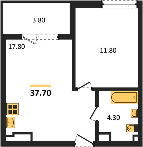 1-Bedroom Apartment with Mountain and Sea Views in Sochi