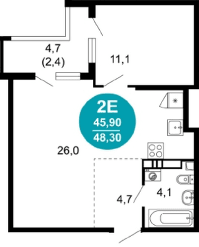 Studio Apartment in Lestoriya, Sochi