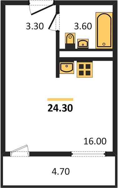 Studio Apartment in Oblaka-2, Novorossiysk