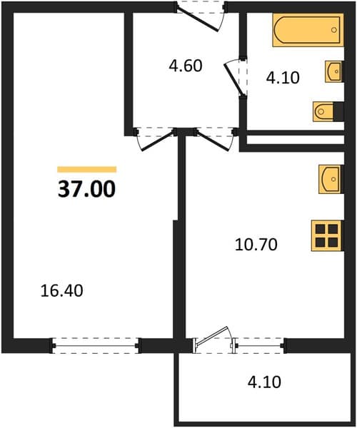 1-Bedroom Apartment in Lestoriya, Kudepsta, Sochi