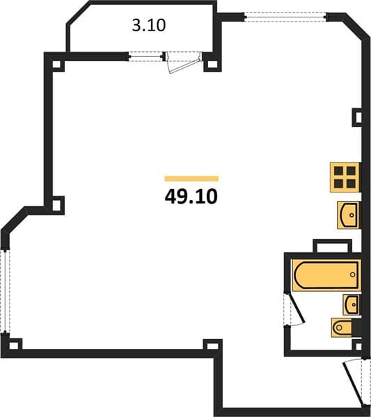 Studio Apartment in Sea Complex, Mamayaka, Sochi