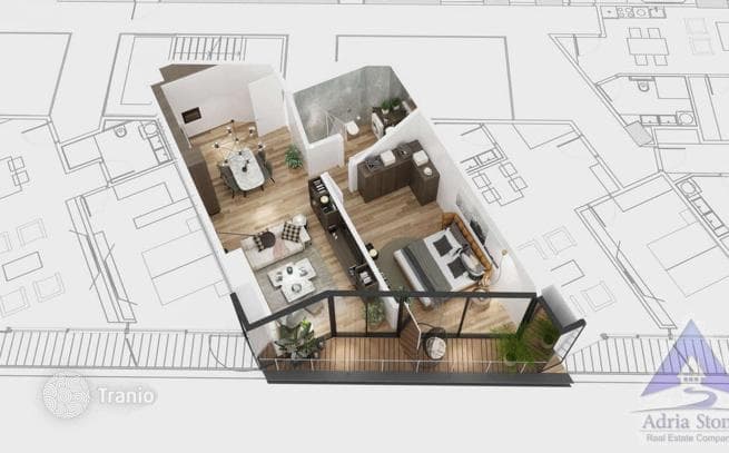 Studio Apartment with Sea View in Rafailovici, Budva, photo 5