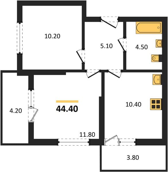 1-Bedroom Apartment in Lestoriya, Sochi