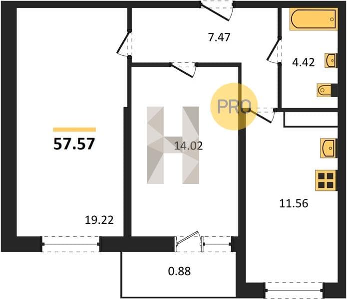 1-Bedroom Apartment in Anapa City Center