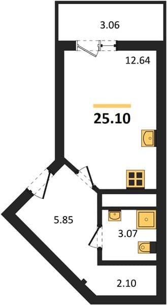 Studio Apartment in Botanica Hills, Nebug