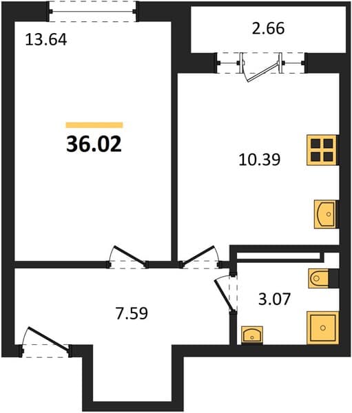 1-Bedroom Apartment in Svetsky Les, Sochi