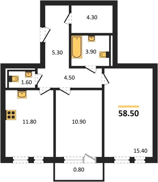 1-Bedroom Apartment in Barsa, Novorossiysk