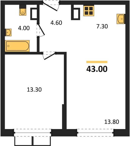 1-Bedroom Apartment in Porto-Novo, Tsemdolina