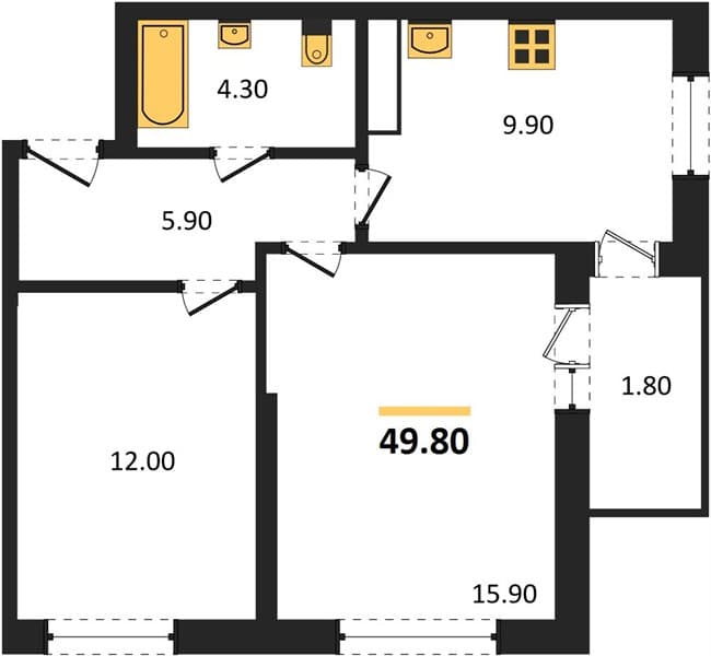 1-Bedroom Apartment in Anapa