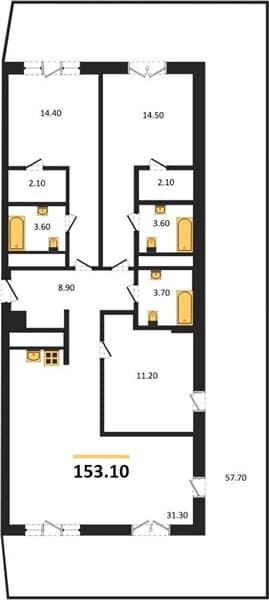 3-Bedroom Apartment in Morello Hotel Complex, Anapa