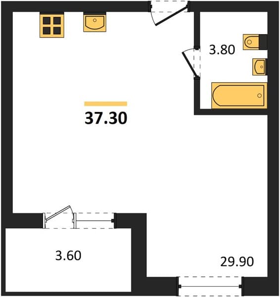 Studio Apartment in Neskuchny Sad, Sochi
