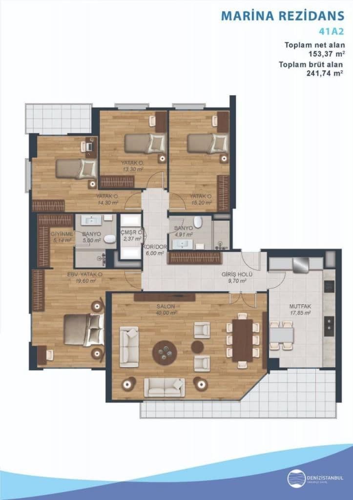 Апартаменты в Стамбуле, Турция, 241.66 м², фото 5