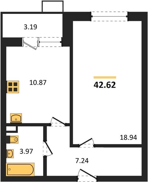 1-Bedroom Apartment with Quality Finishes in Sady u Morya, Temryuk